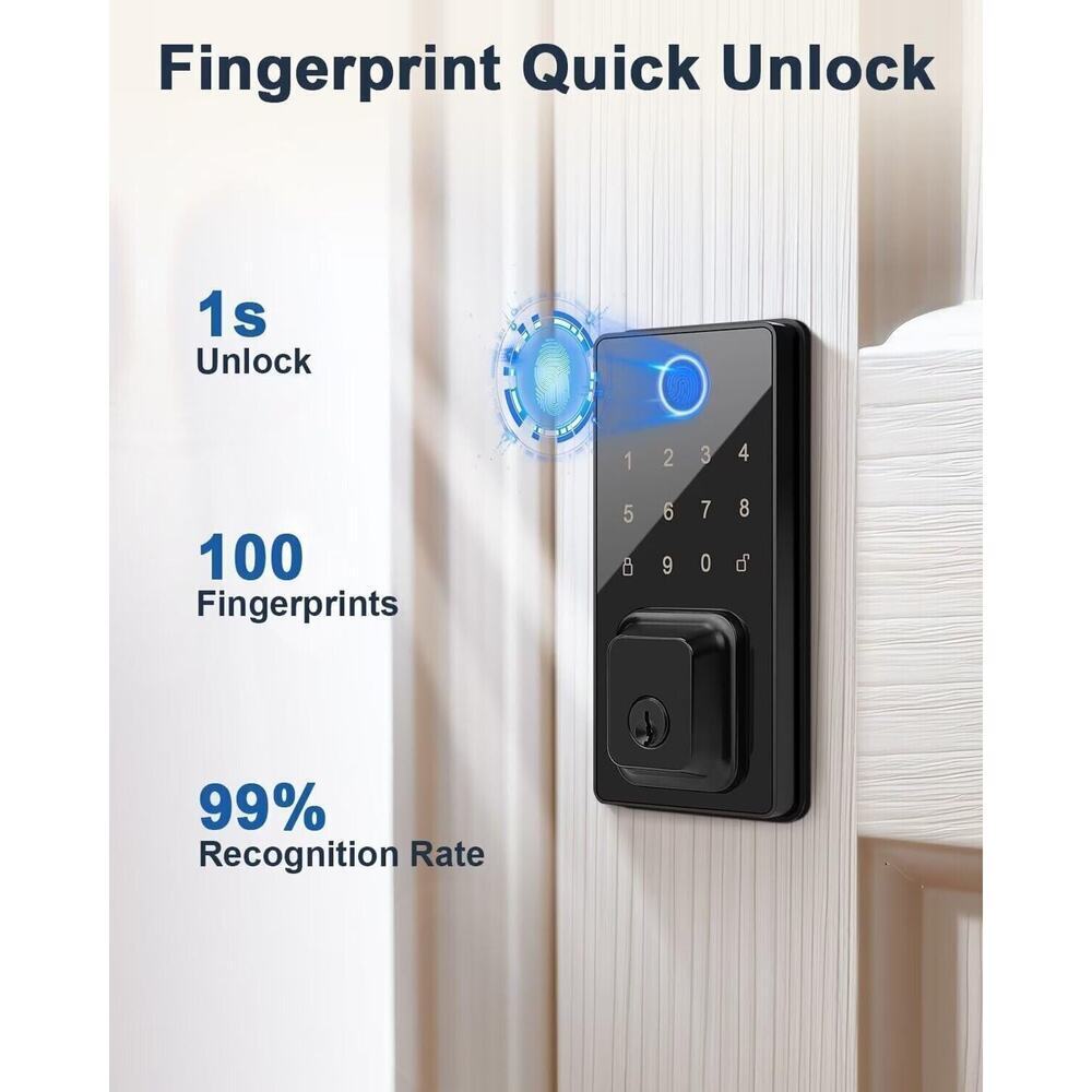 Smart Lock Fingerprint Keyless Entry Door Lock - Picture 3 of 7